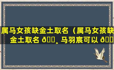 属马女孩缺金土取名（属马女孩缺金土取名 🌸 马羽宸可以 🐦 吗）